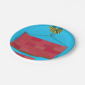 Baukrane Hubsteinwand Pappteller (Schrägansicht)