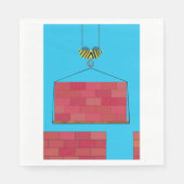 Baukrane Hubsteinwand Serviette (Vorderseite)