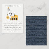 Baukranheber für Kinderdusche Begleitkarte (Vorne/Hinten)