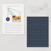 Baukranheber für Kinderdusche Begleitkarte (Vorne/Hinten)