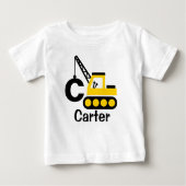 Baukranich Junge Personalisierter T - Shirt (Vorderseite)