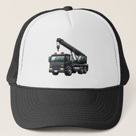 Baukranwagen Truckerkappe (Vorderseite)