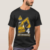 Baulastwagen 4. 4 Bagger Erbauer T-Shirt (Vorderseite)