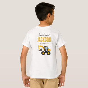 Baulastwagen-Geburtstag Personalisierte Dekorati T-Shirt