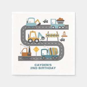 Baulastwagen-Geburtstag Serviette