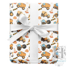 Baulastwagen-Geschenkpapier
