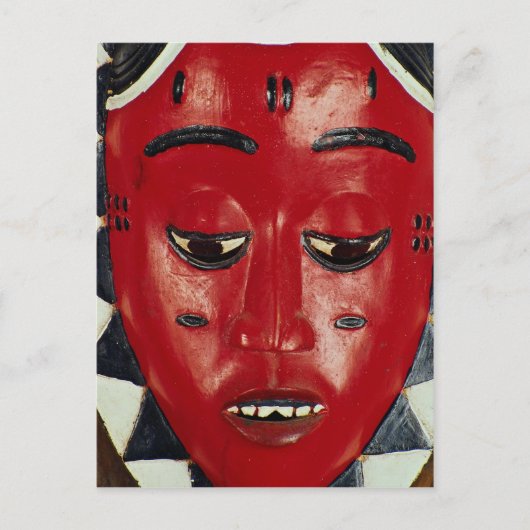 Baule-Maske, Elfenbeinküste Postkarte (Vorderseite)