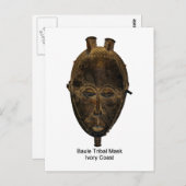 Baule Tribal Mask Postkarte (Vorne/Hinten)