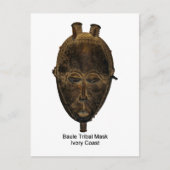 Baule Tribal Mask Postkarte (Vorderseite)