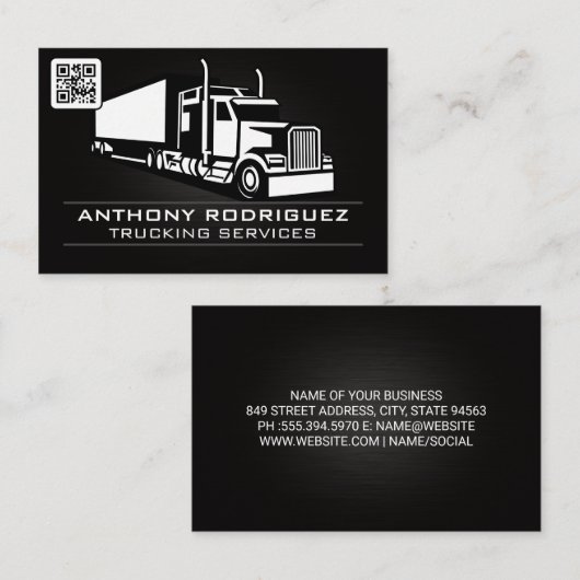 Bauleistungen | QR-Code Visitenkarte (Vorne/Hinten)