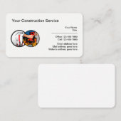 Bauleistungen Rundfläche Visitenkarte (Vorne/Hinten)