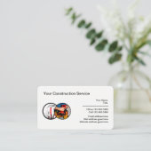 Bauleistungen Rundfläche Visitenkarte (Stehend Vorderseite)