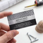 Bauleiter - Diamant-Metallplatte Visitenkarte