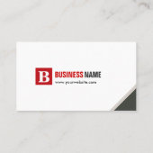 Bauleiter - Einfach Chic Red Visitenkarte (Rückseite)