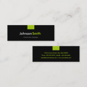 Bauleiter - Minze Green Compact Mini Visitenkarte (Vorne/Hinten)