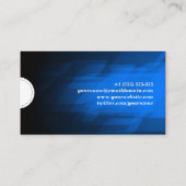 Bauleiter - Modernes Dunkles Blau Visitenkarte (Rückseite)