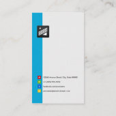 Bauleiter - Personal Aqua Blue Visitenkarte (Rückseite)