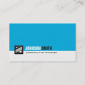 Bauleiter - Personal Aqua Blue Visitenkarte (Vorderseite)