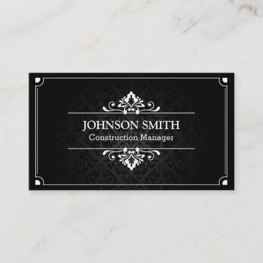 Bauleiter - Schatten der Damast Visitenkarte (Vorderseite)