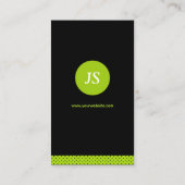 Bauleiter - Stilvolle Apple Green Visitenkarte (Rückseite)