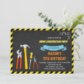 Bauliche Party Einladung (Stehend Vorderseite)