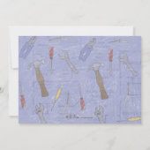 Bauliche Party Einladung mit Foto (Rückseite)