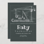 Bauliche Schwangerschaftsankündigung Einladung (Vorne/Hinten)