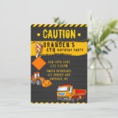 Bauliche Vorsichtsmaßnahmen für Lastkraftwagen Geb Einladung (Stehend Vorderseite)