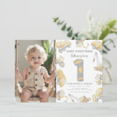 BAULKW EINS 1. Geburtstags-Party Einladung (Stehend Vorderseite)