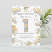 BAULKW EINS 1. Geburtstags-Party Einladung (Stehend Vorderseite)