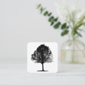 Baum 01 quadratische visitenkarte (Stehend Vorderseite)