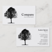 Baum 01 - weiß visitenkarte (Vorne/Hinten)