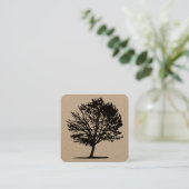 Baum 02 quadratische visitenkarte (Stehend Vorderseite)