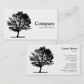 Baum 02 - weiß visitenkarte (Vorne/Hinten)