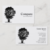 Baum 03 - weiß visitenkarte (Vorne/Hinten)
