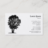 Baum 03 - weiß visitenkarte (Rückseite)