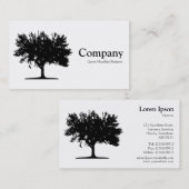 Baum 04 - weiß visitenkarte (Vorne/Hinten)