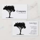 Baum 05 - weiß visitenkarte (Vorne/Hinten)