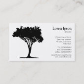 Baum 05 - weiß visitenkarte (Rückseite)