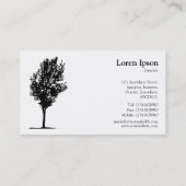 Baum 07 - weiß visitenkarte (Rückseite)