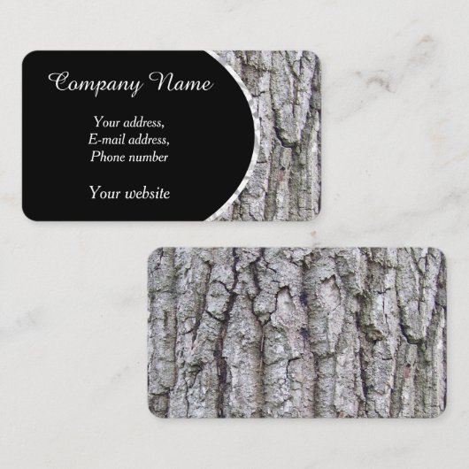 Baum 5 - Eichenbaumrinde Visitenkarte (Vorne/Hinten)