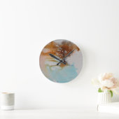 Baum Abstrakte Malerei Landschaft Kunst Runde Wanduhr (Zuhause)