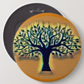 Baum Abstrakte Natur Kunst Button (Vorne & Hinten)
