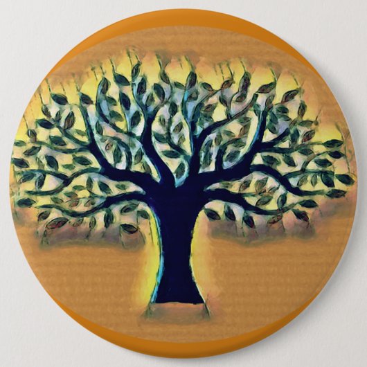 Baum Abstrakte Natur Kunst Button (Vorderseite)