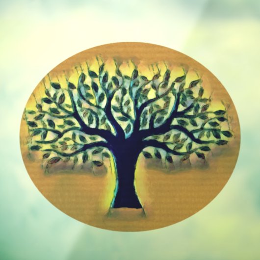 Baum Abstrakte Natur Kunst Fensteraufkleber (Blatt 3)