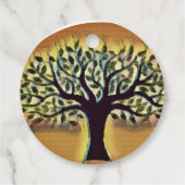 Baum Abstrakte Natur Kunst Geschenkanhänger (Rückseite)