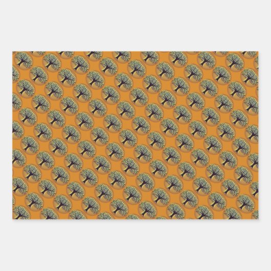 Baum Abstrakte Natur Kunst Geschenkpapier Set (Vorderseite)