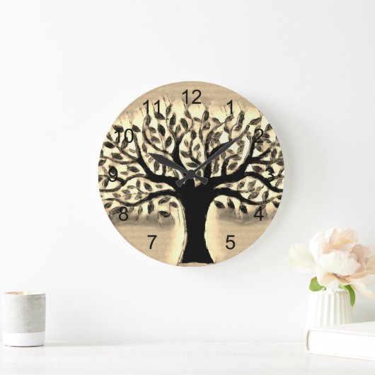 Baum Abstrakte Natur Kunst Große Wanduhr (Zuhause)