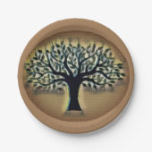 Baum Abstrakte Natur Kunst Pappteller (Vorderseite)