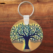 Baum Abstrakte Natur Kunst Schlüsselanhänger (Vorderseite)